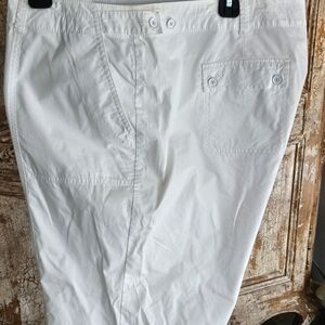 Talbots White Womens 22W Chino Capris